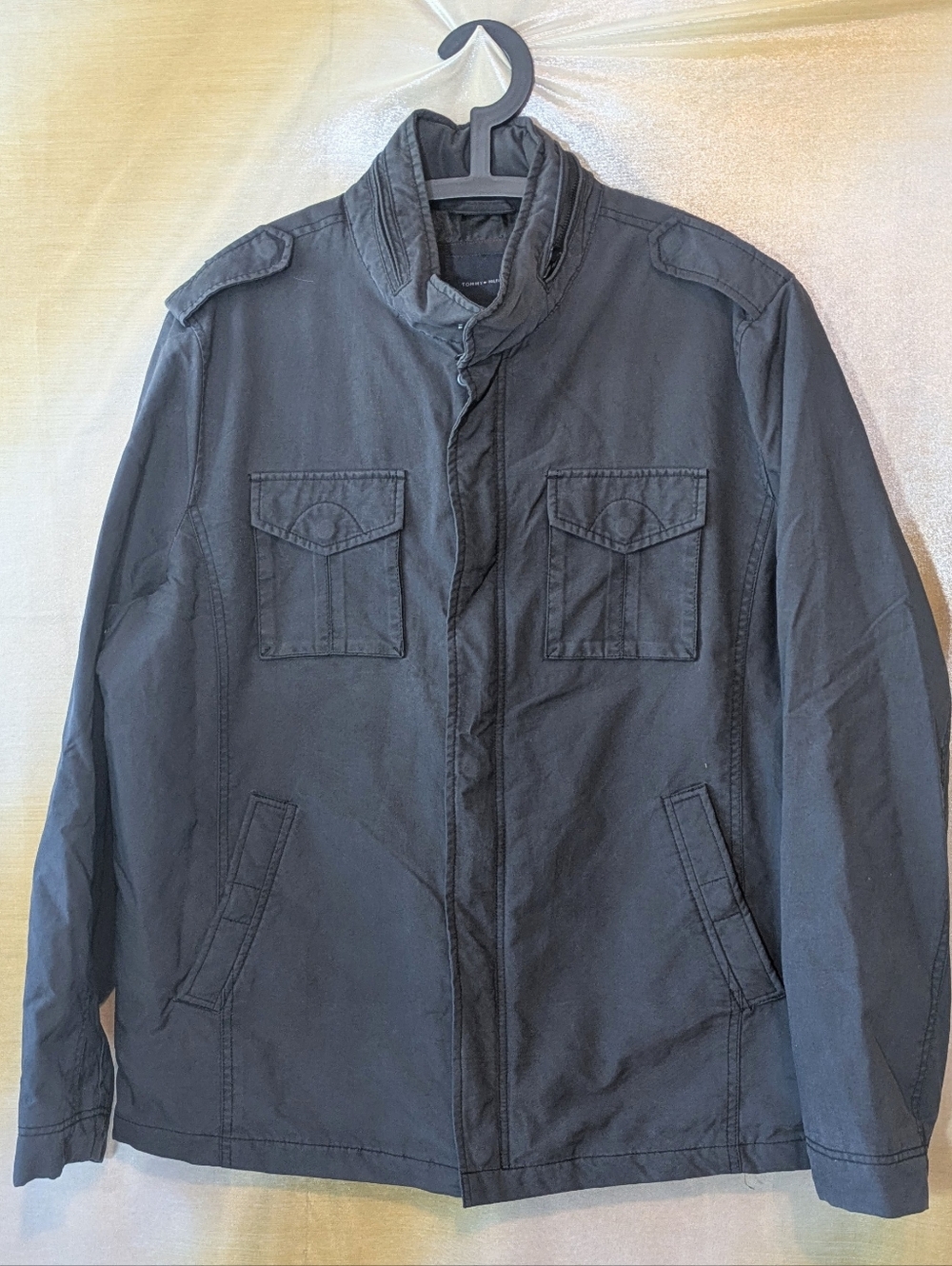 Men's Tommy Hilfiger Faded Black Military Field Jacket
